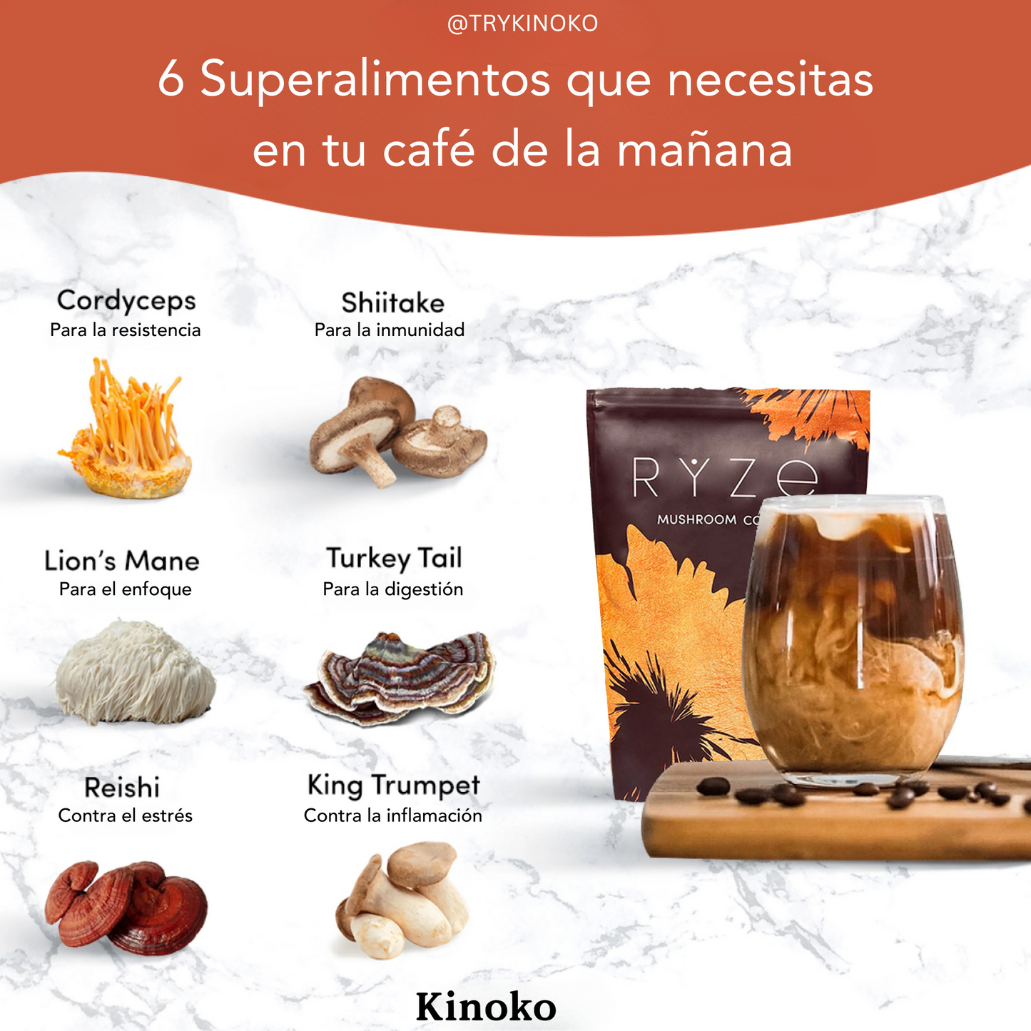 Kinoko Café con Setas